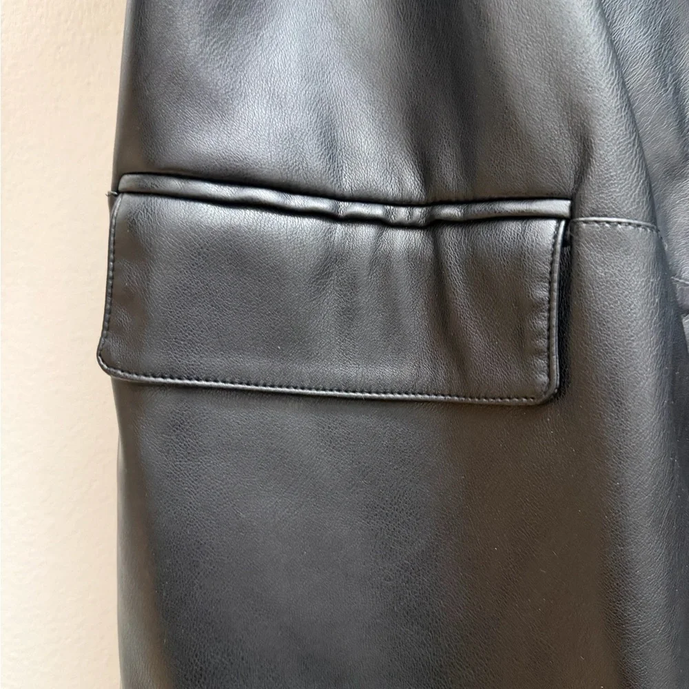 Bagatelle Black Leather Blazer